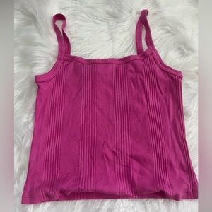 PINK Victoria's Secret Fuchsia Ribbed Camisole